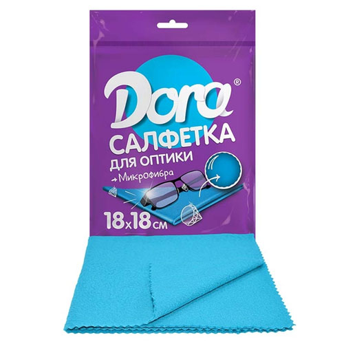 Салфетка 18*18см для оптики м/ф DORA                                                                                                                                                                                                                      