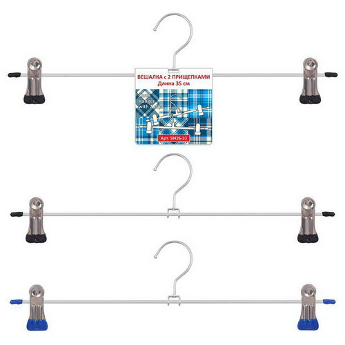 Вешалка 35см 2 прищепки