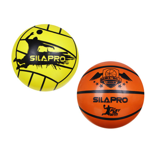 Мяч игровой (баскетбол, волейбол) ПВХ 22см 50гр SILAPRO                                                                                                                                                                                                   