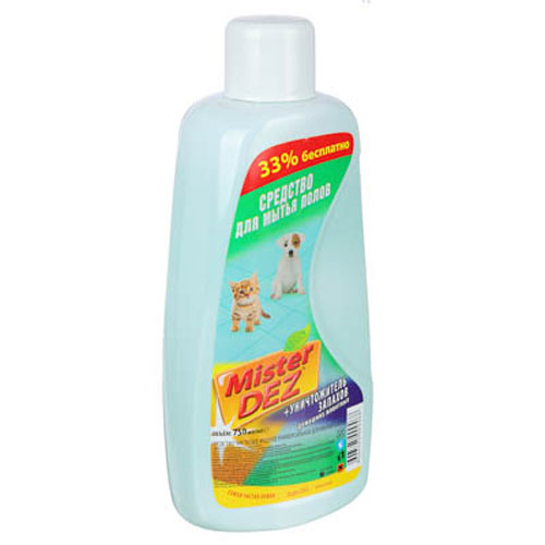 Средство для мытья пола 750мл Mister Dez Eco-Cleaning уничтожитель запахов домашних животных