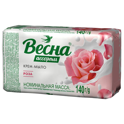 Мыло - крем 140гр ВЕСНА  Ассорти Роза