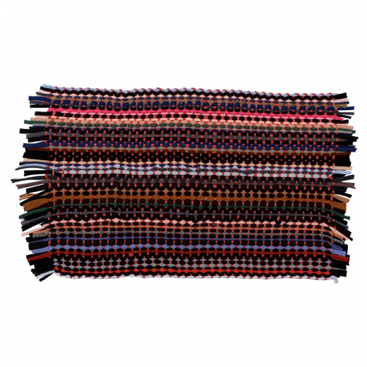 Коврик плетеный эконом, полиэстер, 35х55см, разноцветный