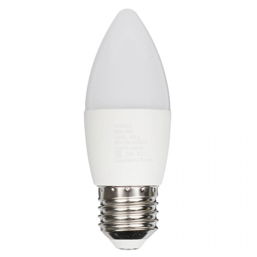 Лампа светодиодная свеча С37 7W, E27, 560lm 4000К