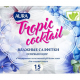 Салфетки влажные 15шт AURA TROPIC COCKTAIL антибактериальные